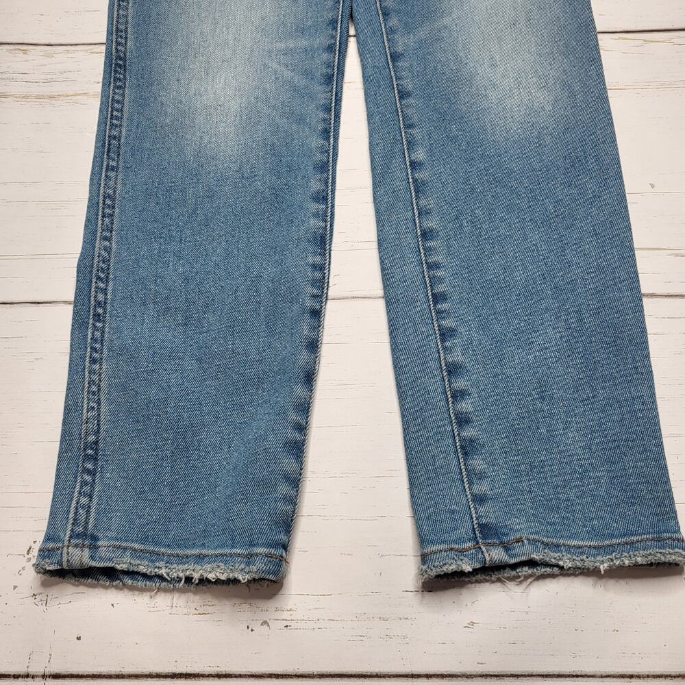Madewell 10" High Rise Skinny Crop Jeans Distressed Hem Light Horne Wash 26 - Picture 8 of 11